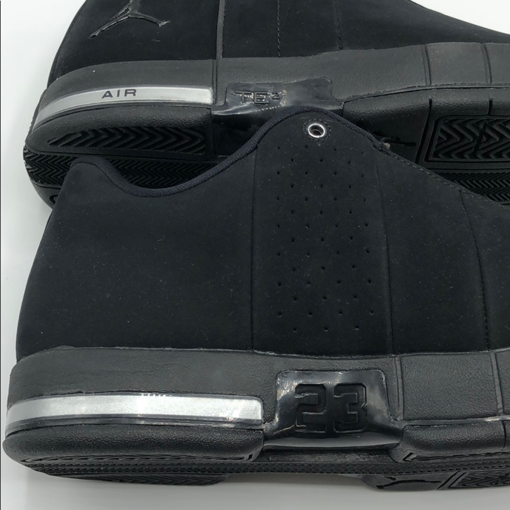 Jordan TE 2 Low Triple Black Basketball Shoes - Picture 8 of 10